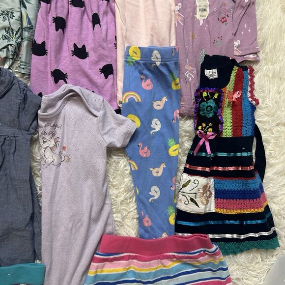 Baby Girls Mixed Lot of 12 Dresses, Outfits, Clothes SZ 24 Months 2T Toddler - Picture 6 of 8